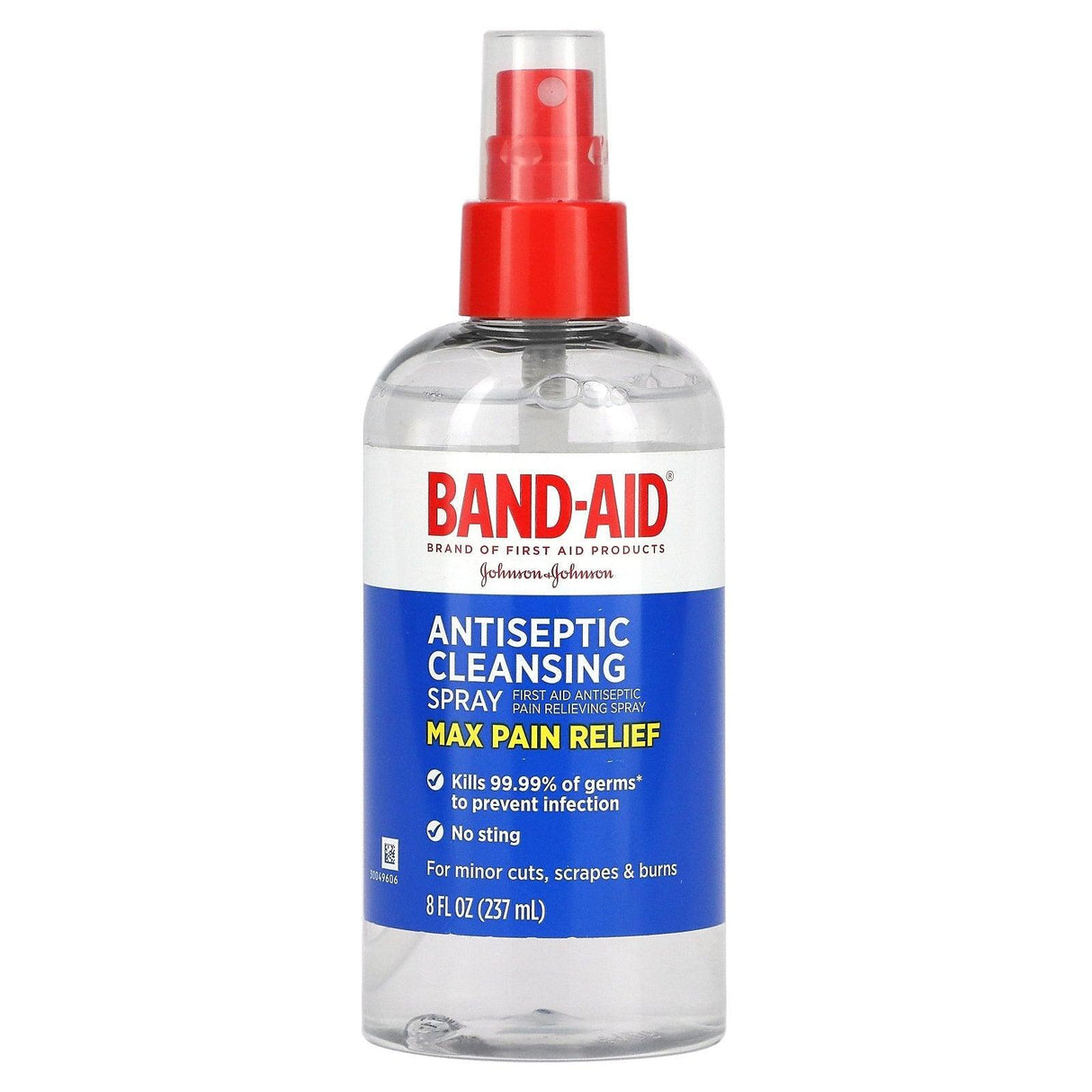 Band Aid, Antiseptic Cleansing Spray, Max Pain Relief , 8 fl oz (237 ml) - Supply Center USA