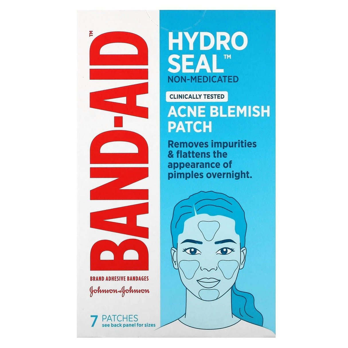 Band Aid, Hydro Seal, Non-Medicated Acne Blemish Patch, 7 Patches - Supply Center USA