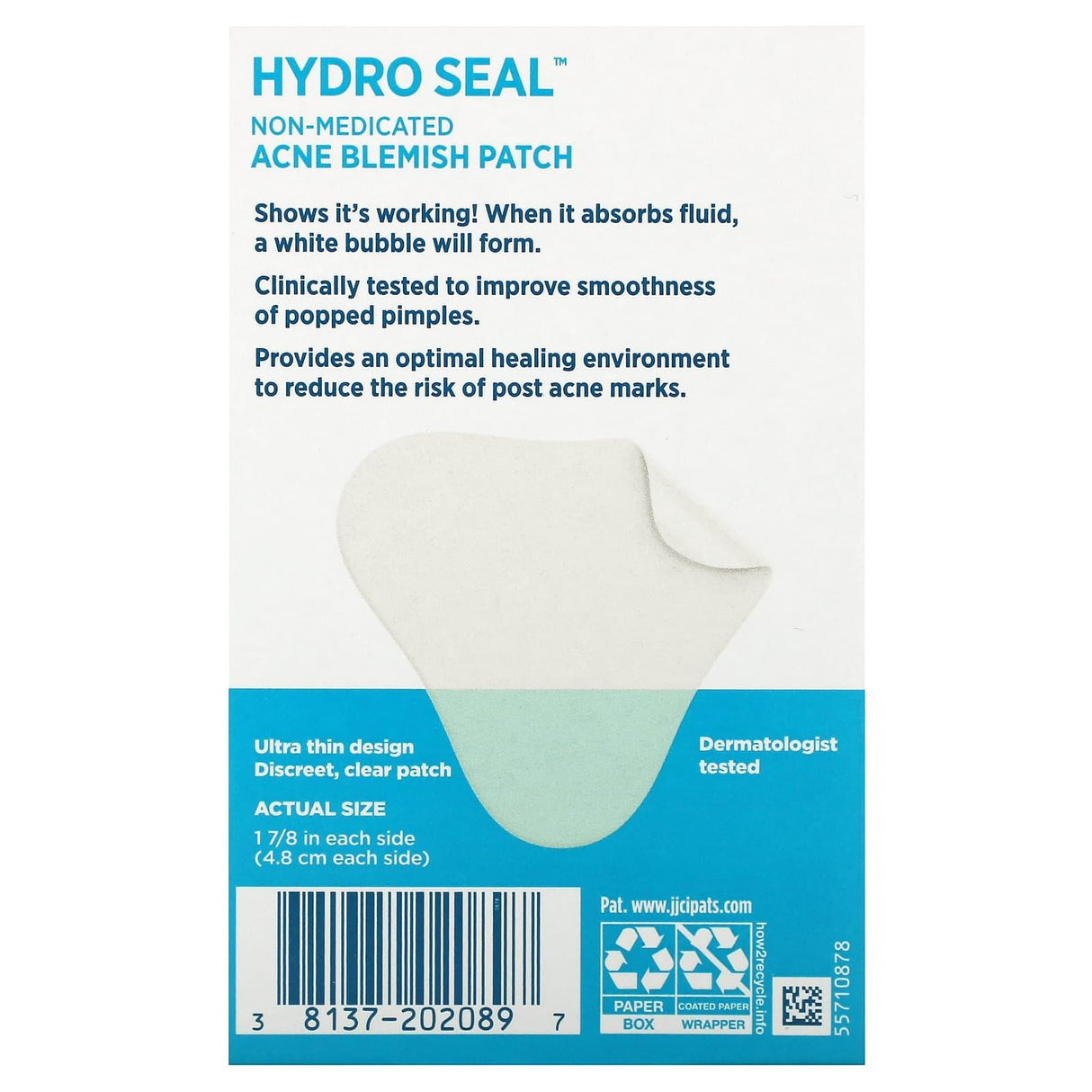 Band Aid, Hydro Seal, Non-Medicated Acne Blemish Patch, 7 Patches - Supply Center USA