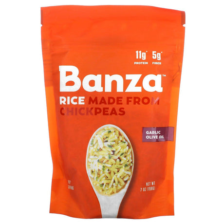 Banza, Rice Made From Chickpeas, Garlic Olive Oil, 7 oz (198 g) - Supply Center USA