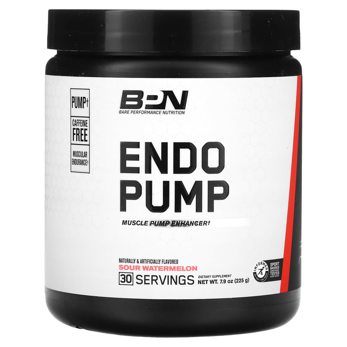 Bare Performance Nutrition, Endo Pump, Muscle Pump Enhancer, Sour Watermelon, 7.9 oz (225 g) - Supply Center USA