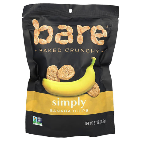 Bare Snacks, Baked Crunchy, Banana Chips, Simply, 2.7 oz (76.5 g) - Supply Center USA