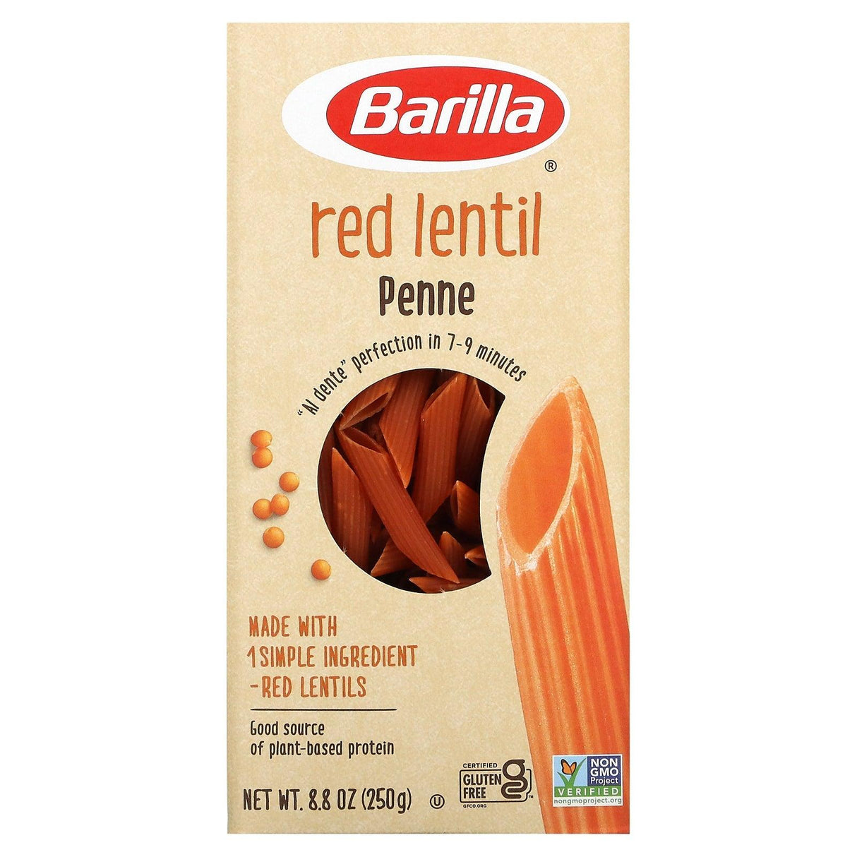 Barilla, Red Lentil Penne , 8.8 oz (250 g) - Supply Center USA