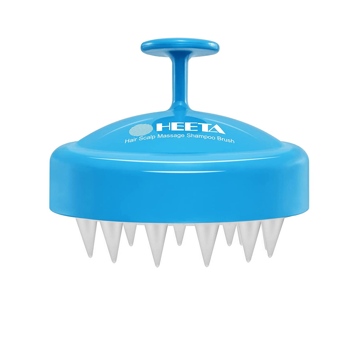 HEETA Shampoo Scalp Brush Massager Hair Growth, Scalp Scrubber with Soft Silicone Bristles for Hair Growth & Dandruff Removal, Hair Brush for Scalp Exfoliator, Black