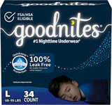 Goodnites Boys' Nighttime Bedwetting Underwear, Size S/M (43-68 Lbs), 44 Ct (2 Packs of 22), Packaging May Vary