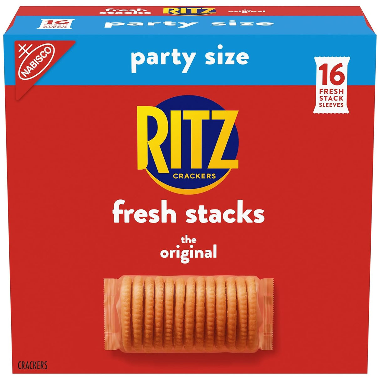 RITZ Fresh Stacks Original Crackers, Party Size, 23.7 Oz (16 Stacks)