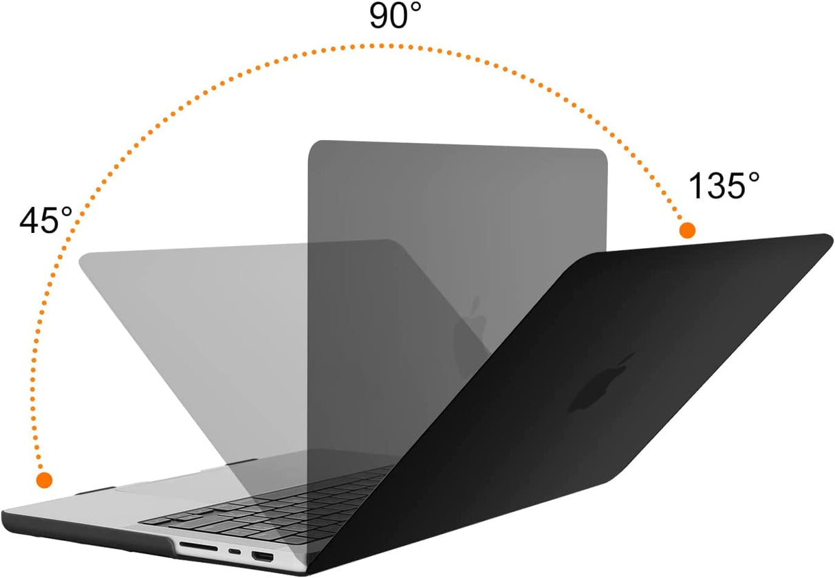 MOSISO Compatible with Macbook Pro 14 Inch Case 2024 2023 2022 2021 M4 M3 M2 M1 Pro Max A3112 A3185 A3401 A2918 A2992 A2779 A2442, Plastic Hard Shell&Keyboard Cover&Screen Film&Pouch, Black