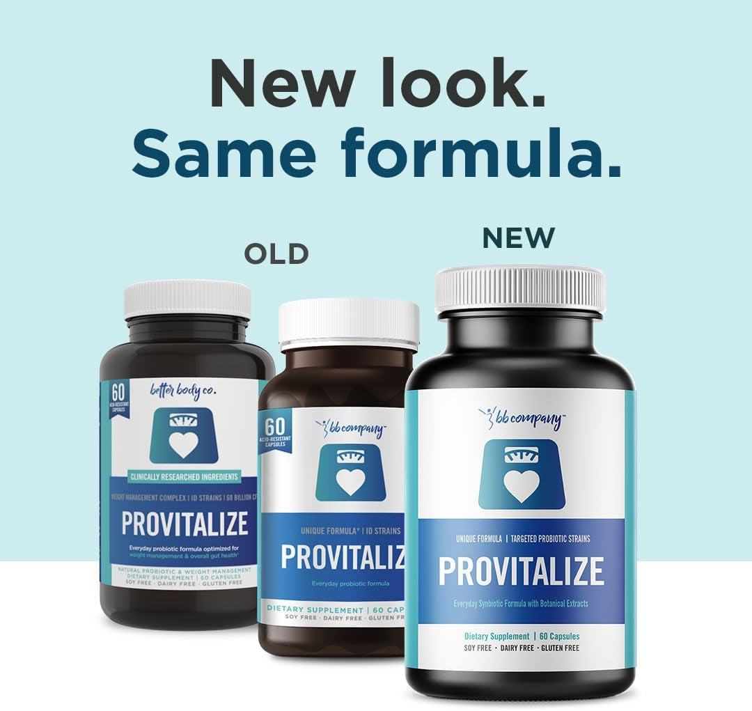 BB Company Provitalize | Probiotics for Women Digestive Health, Menopause, Joint Support | Sexy Midsection Curves, Bloat | Turmeric Curcumin Moringa | Packaging Vary | 60 Ct