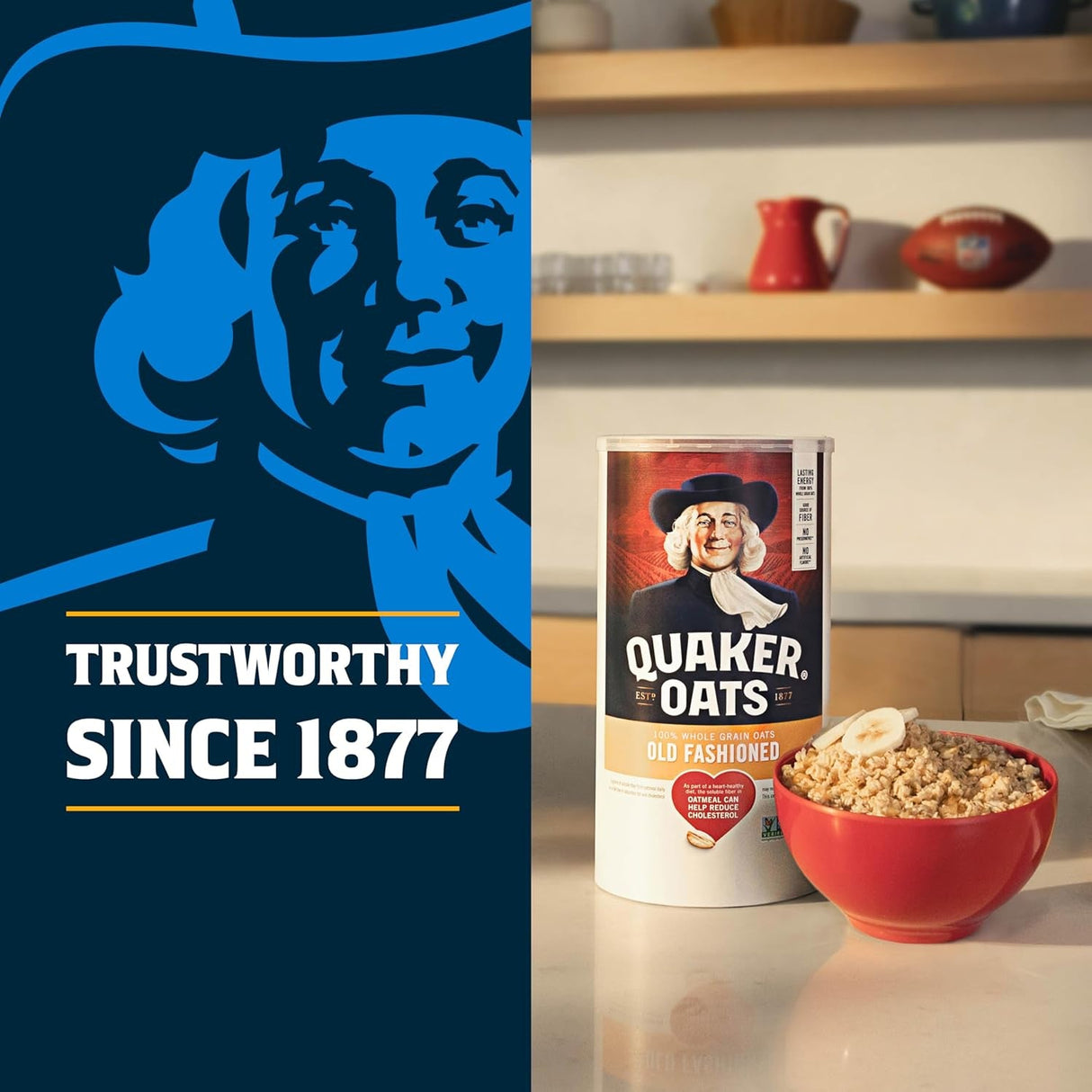Quaker Old Fashioned Rolled Oats, Non GMO Project Verified, Two 64Oz Bags in Box, 90 Servings, 4 Pound (Pack of 2)