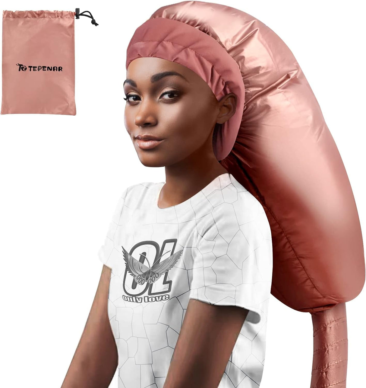 Bonnet Hair Dryer Attachment: Upgraded Extra Large Hooded Hair Dryer Adjustable Soft Blow Dryer Caps - Easy to Use for Natural Curly Textured Hair Care Styling Fast Drying