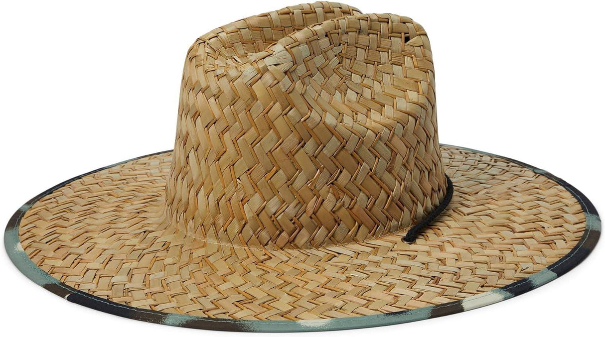 Quiksilver Men'S Pierside Print Lifeguard Beach Sun Straw Hat - Supply Center USA