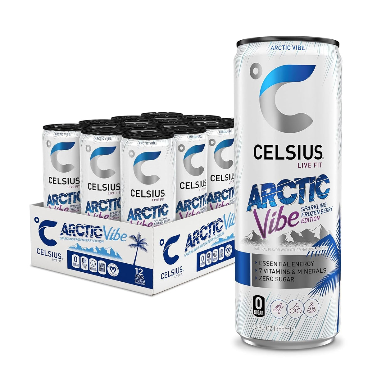 CELSIUS Assorted Flavors Official Variety Pack, Functional Essential Energy Drinks, 12 Fl Oz (Pack of 12)