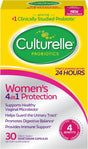 Culturelle Women’S 4-In-1 Daily Probiotic Supplements for Women - Supports Vaginal Health, Digestive Health, Immune Health, Occasional Diarrhea and Gas - Non-Gmo - 30 Count - Supply Center USA