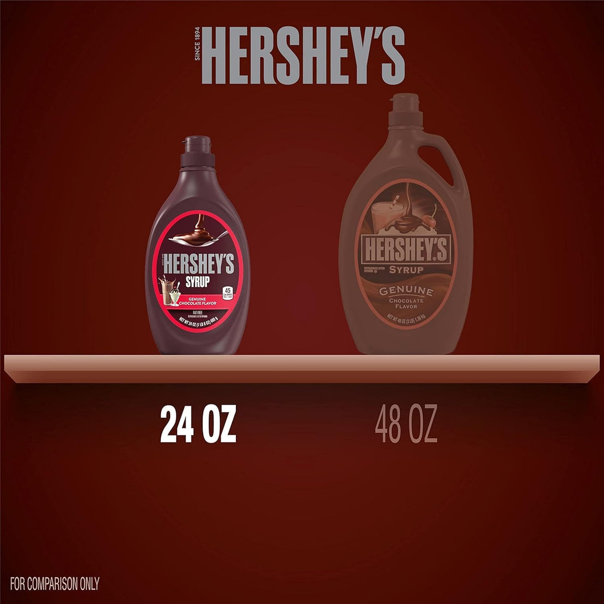 HERSHEY'S Chocolate Syrup Bottle, 24 Oz