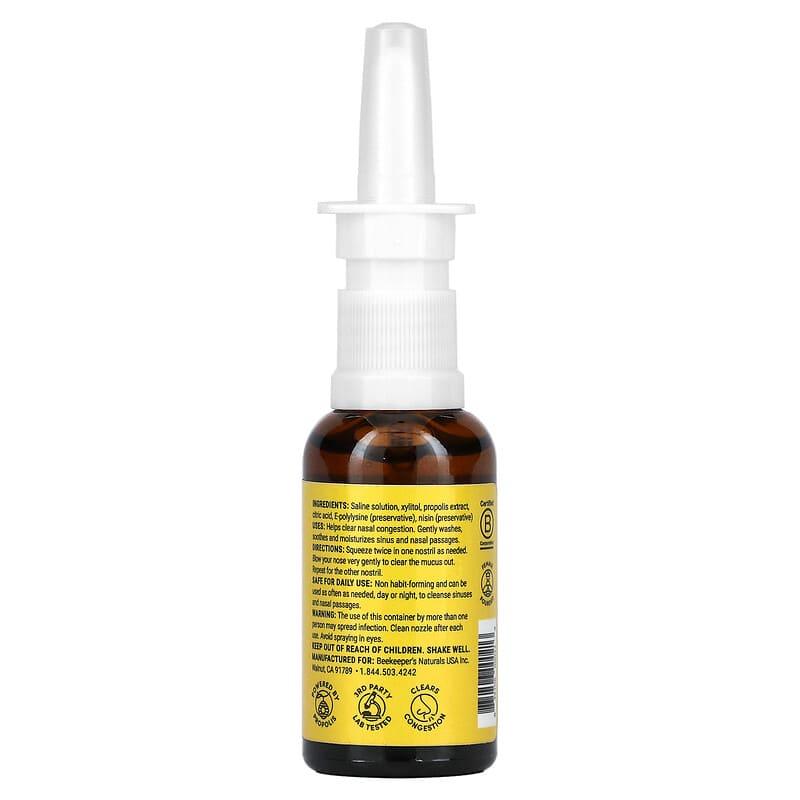 Beekeeper's Naturals, Propolis Nasal Spray, 1 fl oz (30 ml) - Supply Center USA