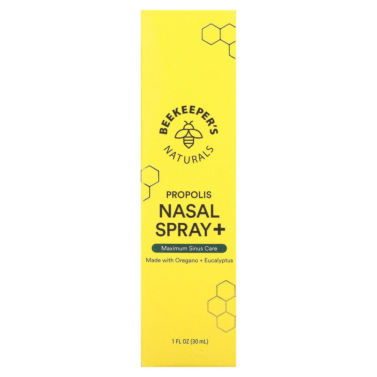 Beekeeper's Naturals, Propolis Nasal Spray +, Maximum Sinus Care, 1 fl oz (30 ml) - Supply Center USA