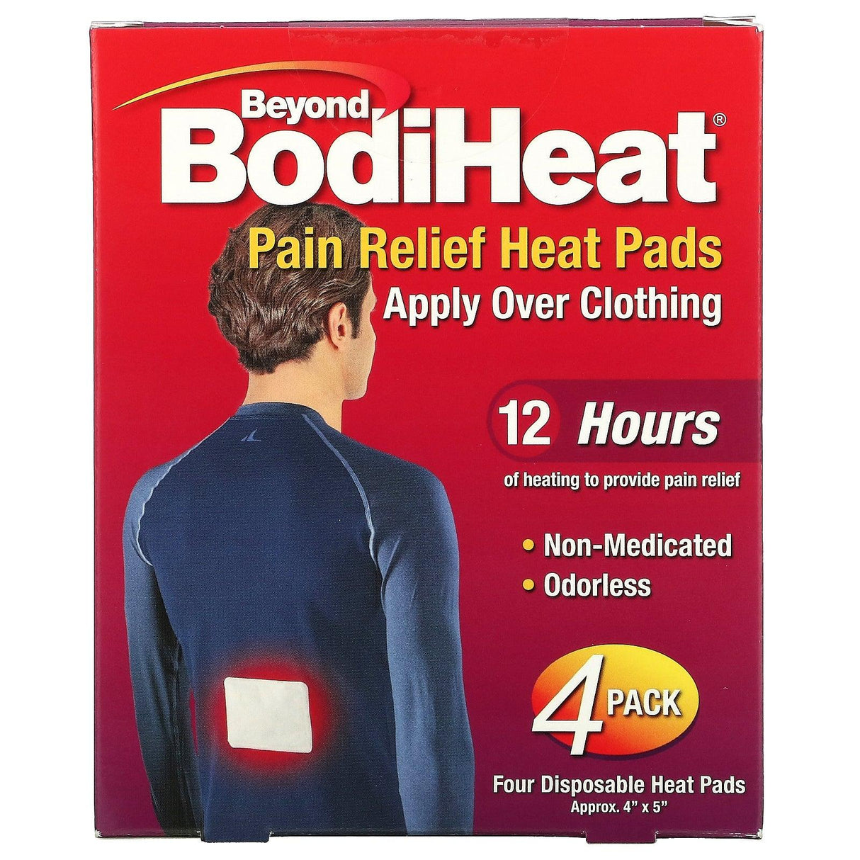 Beyond BodiHeat, Pain Relief Heat Pads, 4 Pack - Supply Center USA