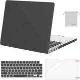 MOSISO Compatible with Macbook Pro 14 Inch Case 2024 2023 2022 2021 M4 M3 M2 M1 Pro Max A3112 A3185 A3401 A2918 A2992 A2779 A2442, Plastic Hard Shell&Keyboard Cover&Screen Film&Pouch, Black