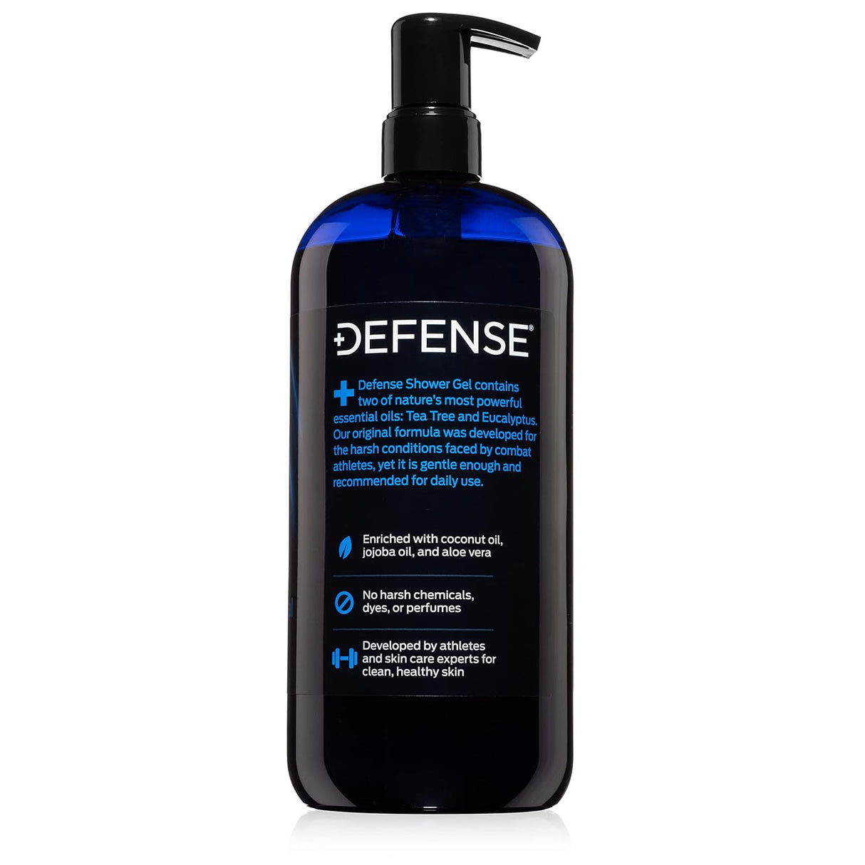 Defense Soap Organic Body Wash - All Natural Shower Gel with Eucalyptus, Aloe Vera. Wrestling Inspired, for All Skin Types. 32 Oz