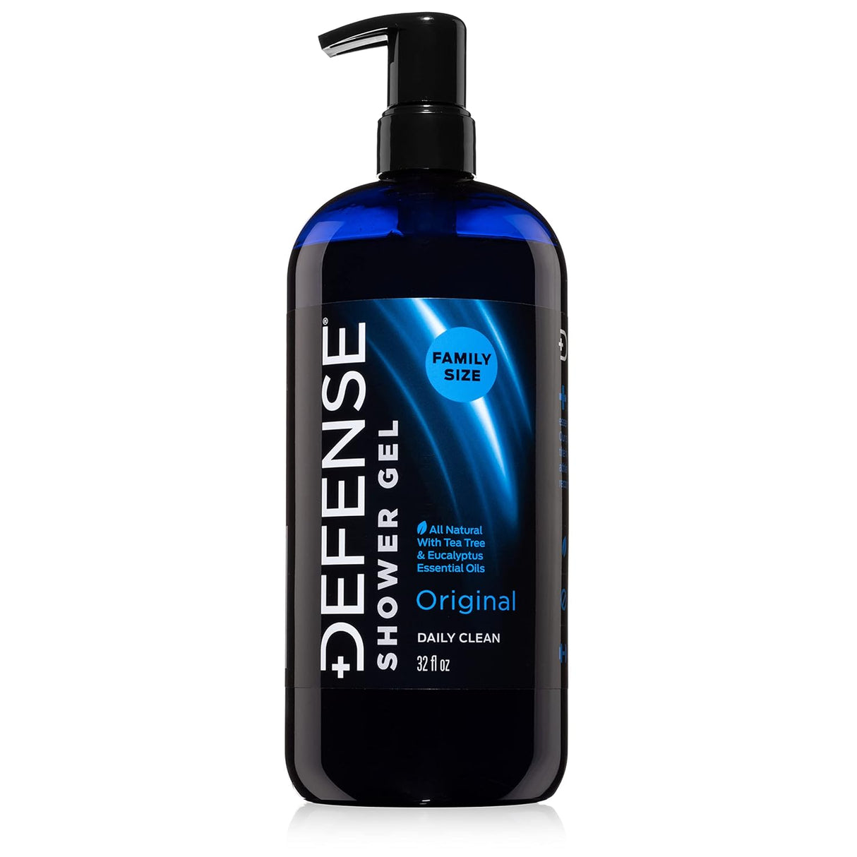 Defense Soap Organic Body Wash - All Natural Shower Gel with Eucalyptus, Aloe Vera. Wrestling Inspired, for All Skin Types. 32 Oz