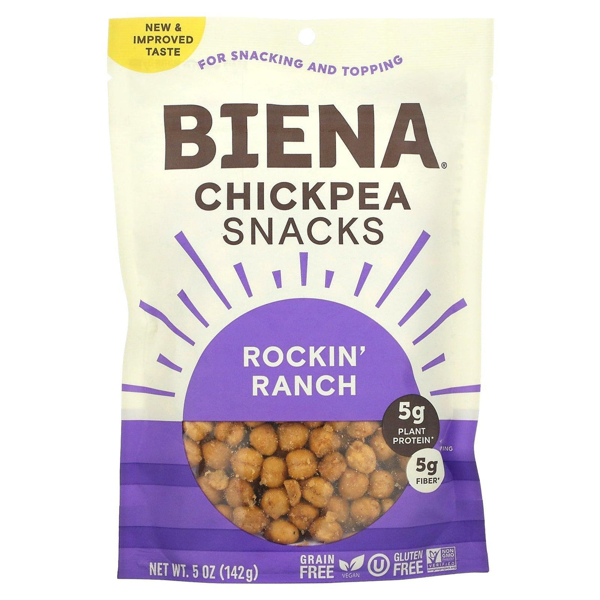 BIENA, Chickpea Snacks, Rockin' Ranch, 5 oz (142 g) - Supply Center USA