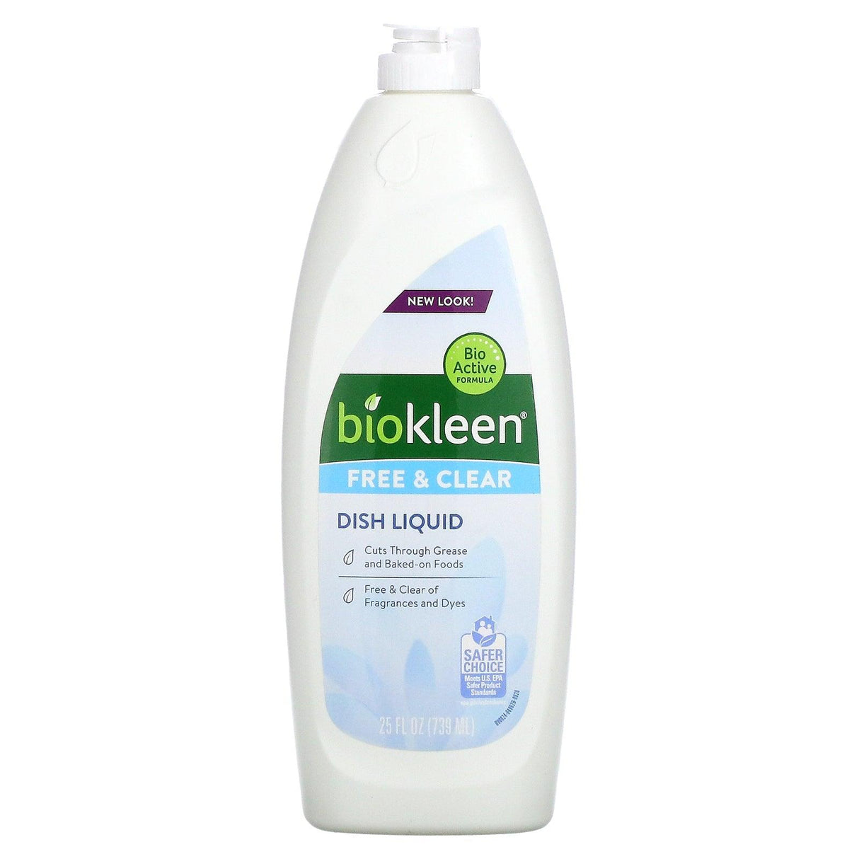 Biokleen, Dish Liquid, Free & Clear, 25 fl oz (739 ml) - Supply Center USA