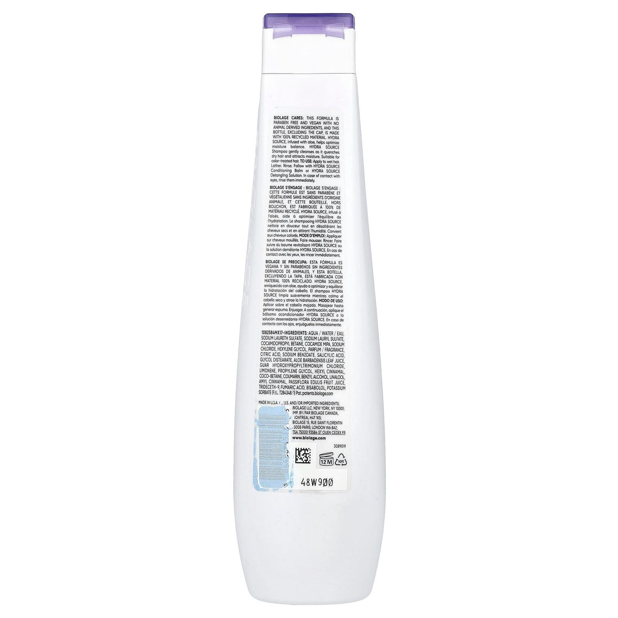 Biolage, Hydra Source, Shampoo, For Dry Hair, 13.5 fl oz (400 ml) - Supply Center USA