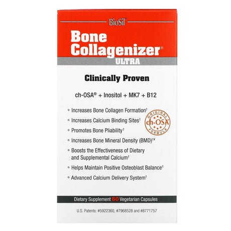 BioSil by Natural Factors, Bone Collagenizer Ultra, 60 Vegetarian Capsules - Supply Center USA