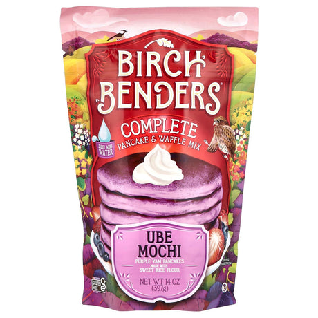 Birch Benders, Complete Pancake & Waffle Mix, Ube Mochi, 14 oz (397 g) - Supply Center USA