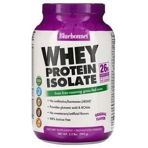 Bluebonnet Nutrition, 100% Natural Whey Protein Isolate, Natural Original Flavor, 2.2 lbs (992 g) - Supply Center USA