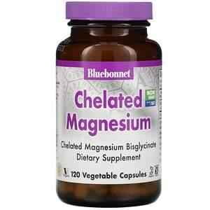 Bluebonnet Nutrition, Chelated Magnesium, 120 Vegetable Capsules - Supply Center USA