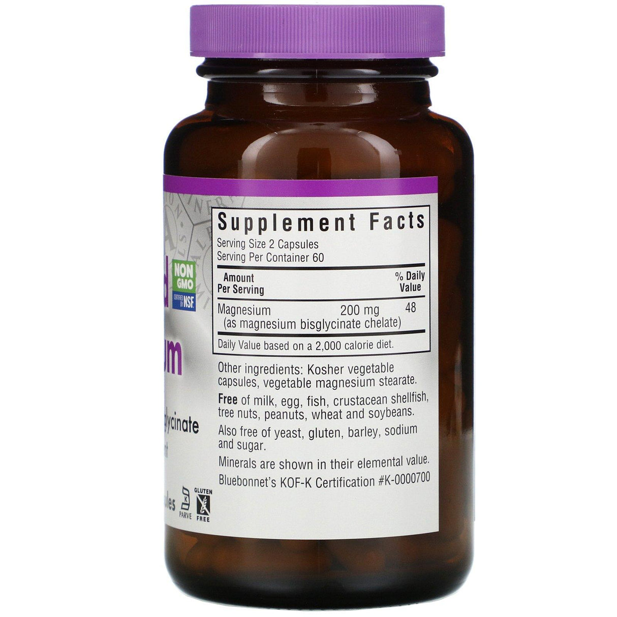 Bluebonnet Nutrition, Chelated Magnesium, 120 Vegetable Capsules - Supply Center USA