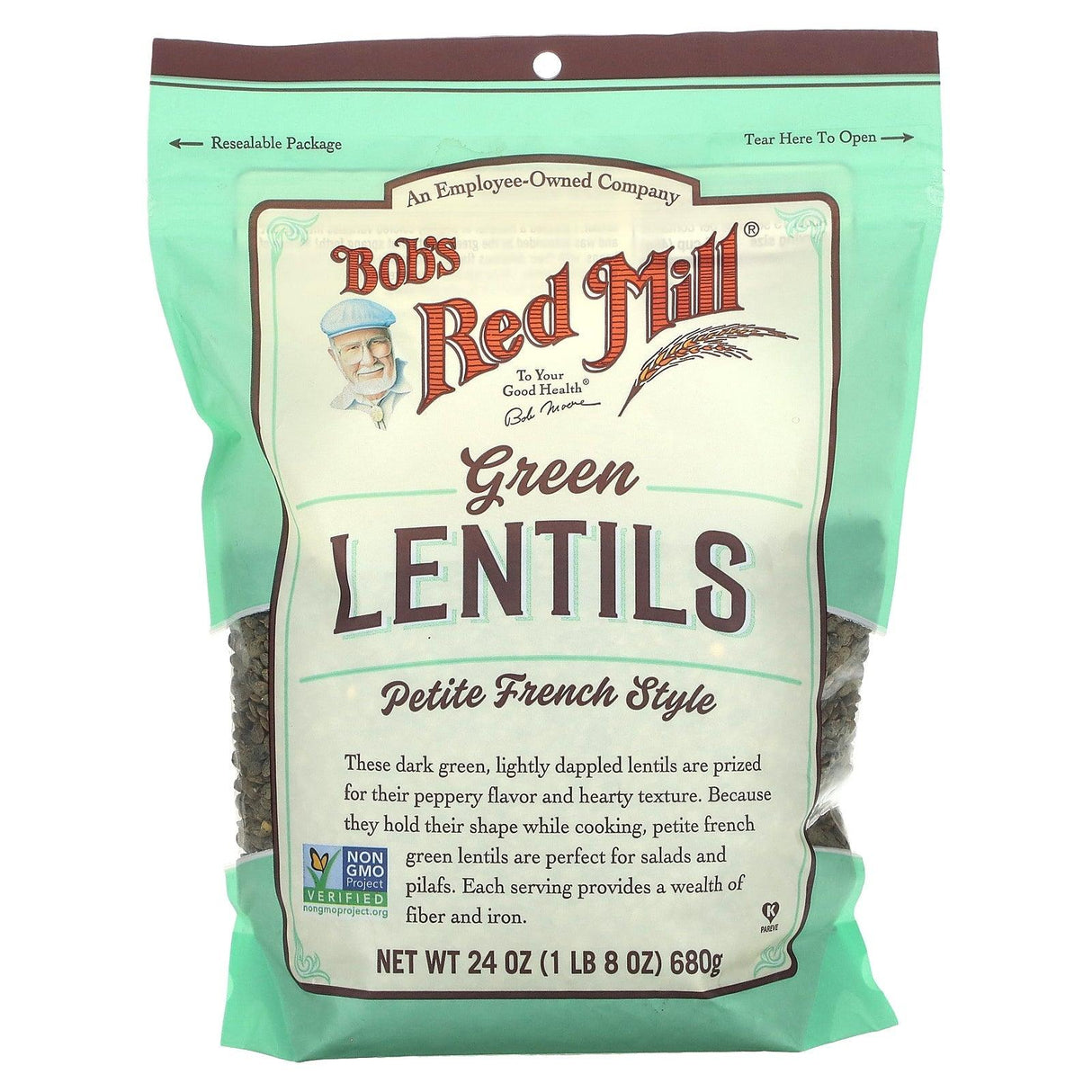 Bob's Red Mill, Green Lentils, Petite French Style, 1 lb 8 oz (680 g) - Supply Center USA