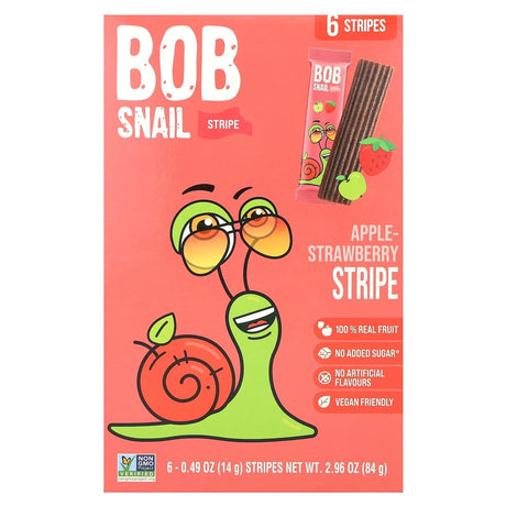 Bob Snail, Stripe, Apple-Strawberry, 6 Stripes, 0.49 oz (14 g) Each - Supply Center USA