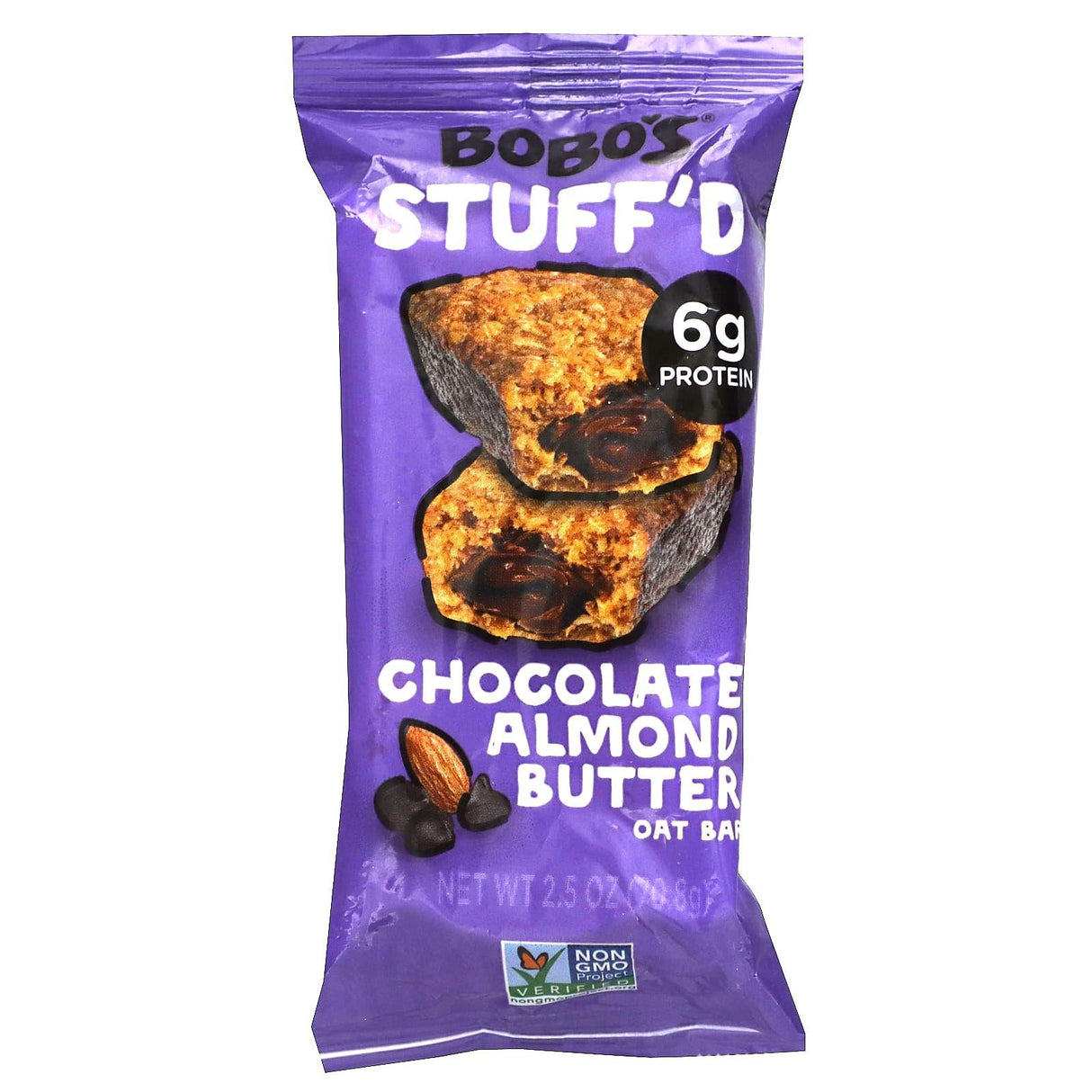 Bobo's Oat Bars, Stuff'd Oat Bars, Chocolate Almond Butter, 12 Bars, 2.5 oz (70.8 g) Each - Supply Center USA
