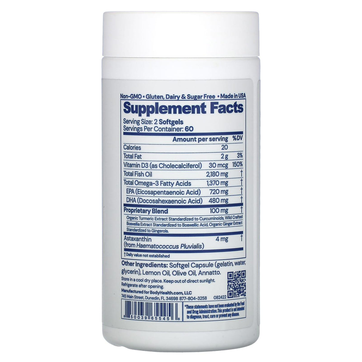 BodyHealth, Omega-3 Health, 120 Soft Gels - Supply Center USA