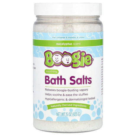 Boogie Wipes, Soothing Bath Salts, Eucalyptus, 15 oz (425 g) - Supply Center USA