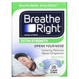 Breathe Right, Nasal Strips, Extra Strength, For Sensitive Skin, 26 Clear Strips - Supply Center USA