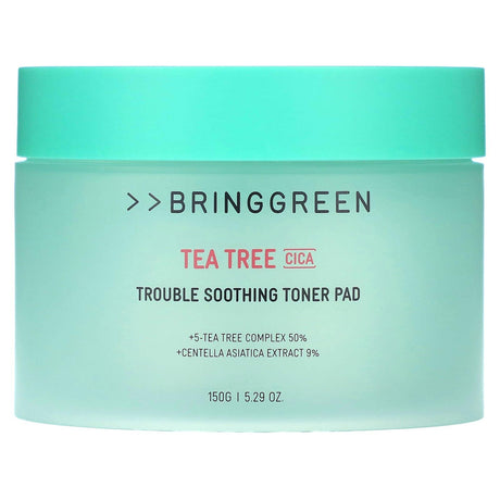 Bringgreen, Tea Tree Cica, Trouble Soothing Toner Pad, 5.29 oz (150 g) - Supply Center USA