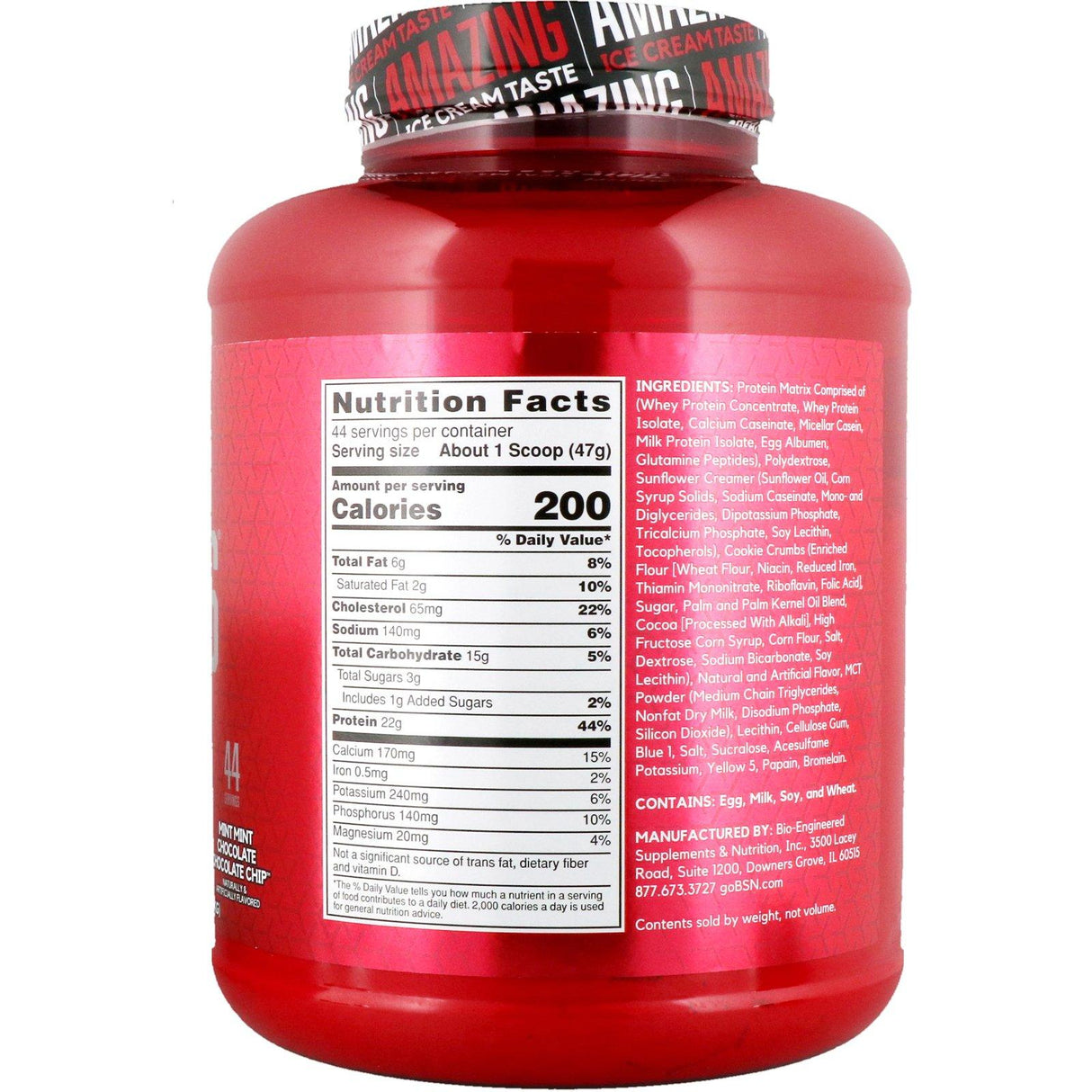 BSN, Syntha-6, Cold Stone Creamery, Mint Mint Chocolate Chocolate Chip, 4.56 lb (2.07 kg) - Supply Center USA