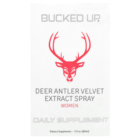 Bucked Up, Deer Antler Velvet Extract Spray, Women, 2 fl oz (60 ml) - Supply Center USA