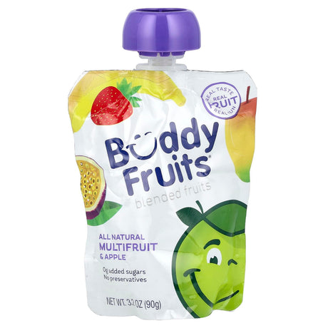 Buddy Fruits, Blended Fruits, Multifruit & Apple, 3.2 oz (90 g) - Supply Center USA