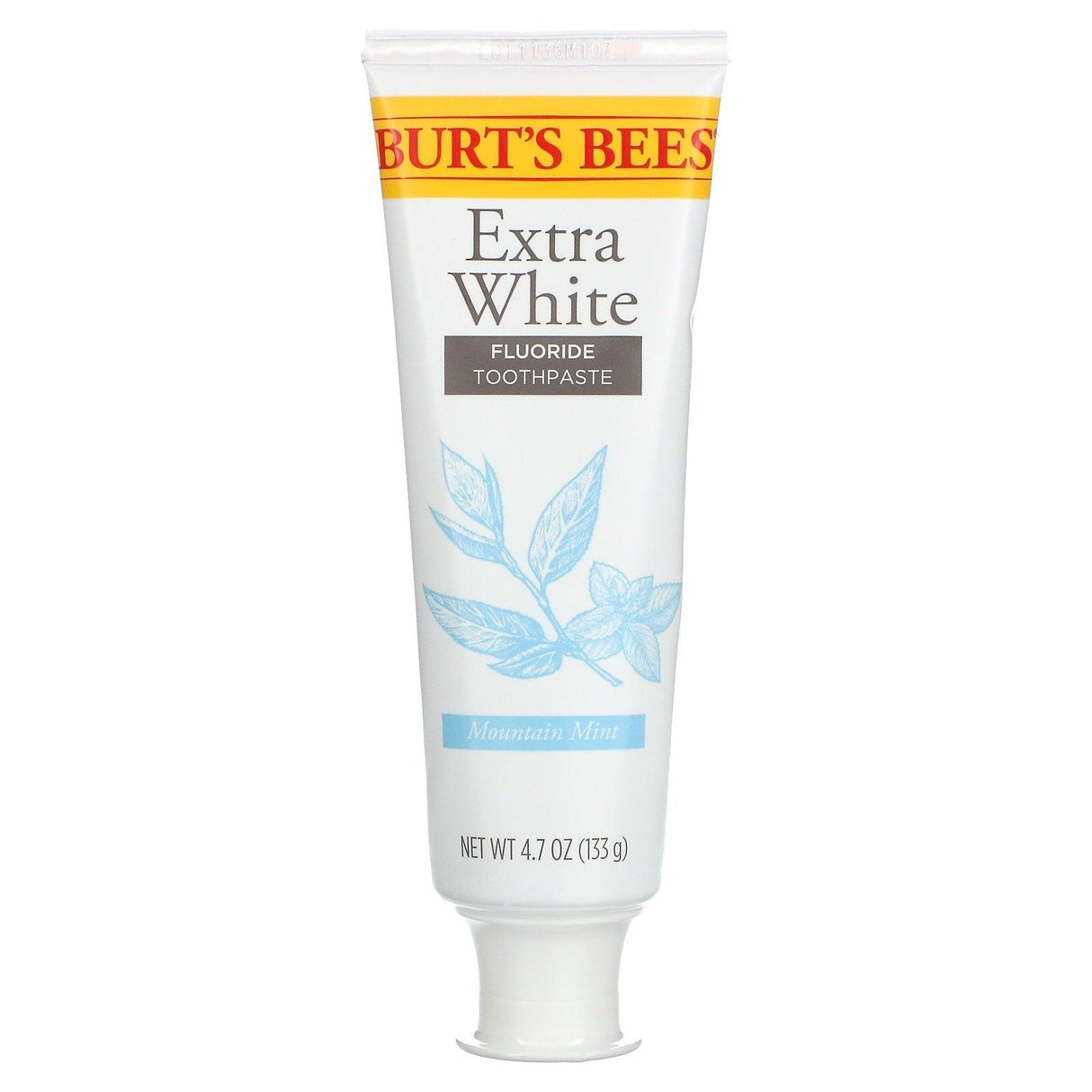 Burt's Bees, Fluoride Toothpaste, Extra White, Mountain Mint, 4.7 oz (133 g) - Supply Center USA