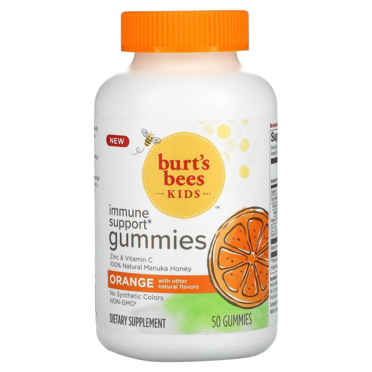 Burt's Bees, Kids, Immune Support Gummies, Orange , 30 Gummies - Supply Center USA