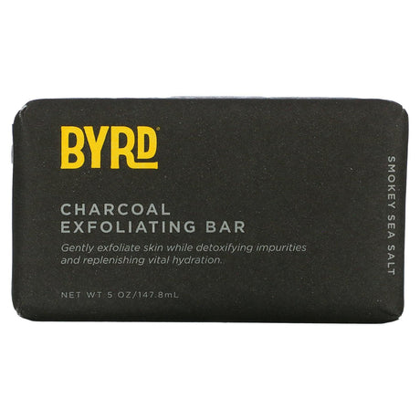 Byrd Hairdo Products, Charcoal Exfoliating Bar Soap, Smokey Sea Salt, 5 oz (147.8 ml) - Supply Center USA