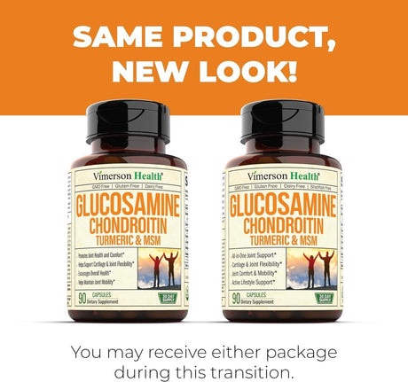 Glucosamine Chondroitin MSM Turmeric Boswellia - Joint Support Supplement. Antioxidant Properties. Helps with Inflammatory Response. Occasional Discomfort Relief for Back, Knees & Hands. 90 Capsules - Supply Center USA