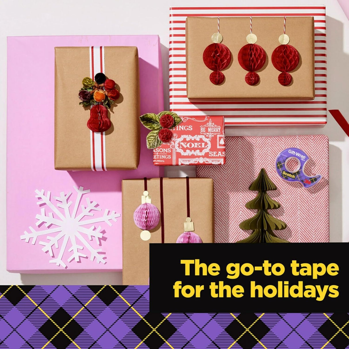 Scotch Gift-Wrap Tape, 2 Rolls, the Go-To Tape for Holiday Gift Wrapping, 3/4 X 600 Inches, Dispensered (15DM-2)