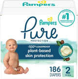 Pampers Pure Protection Diapers - Size 5, One Month Supply (132 Count), Hypoallergenic Premium Disposable Baby Diapers