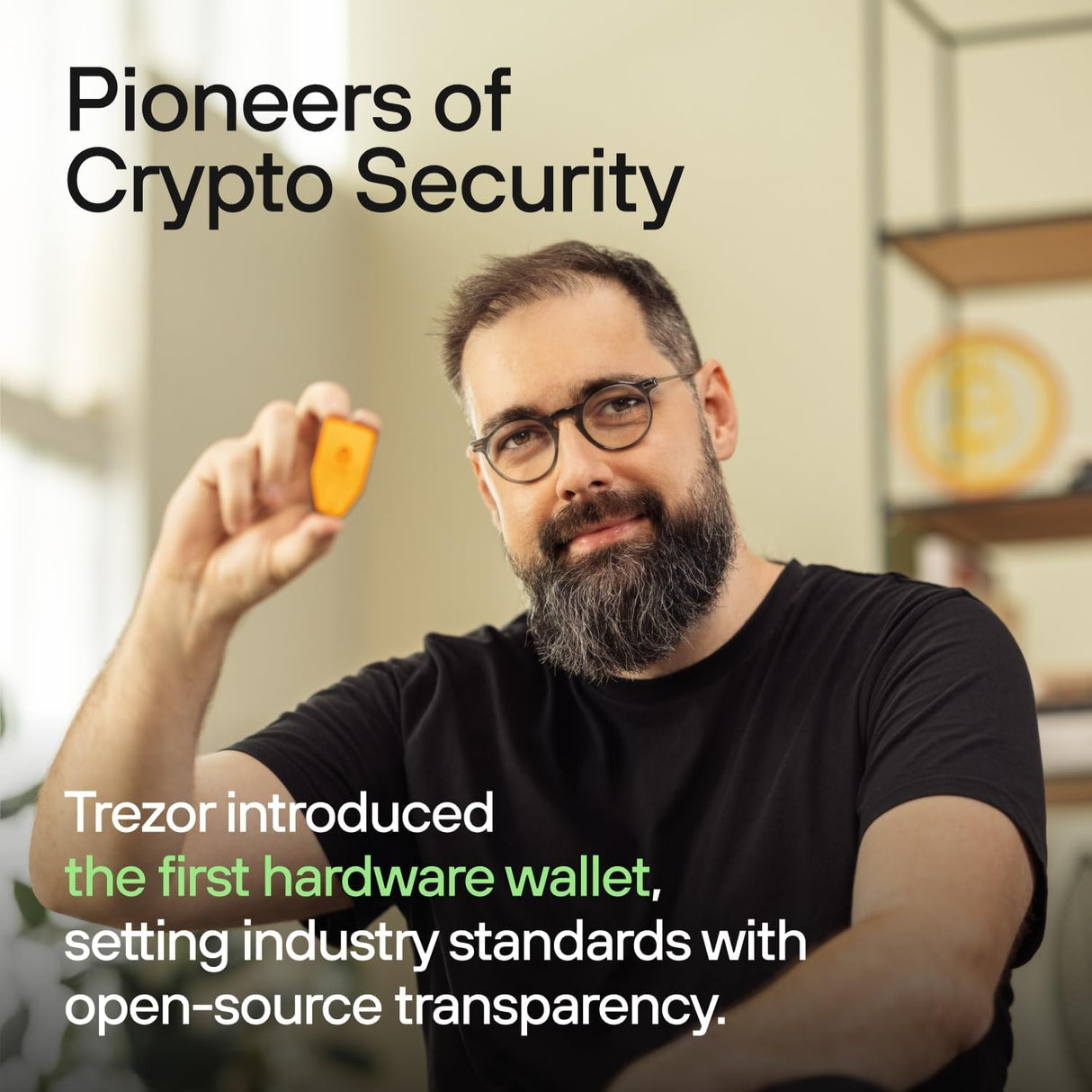 Trezor Safe 5 - Crypto Hardware Wallet with Secure Element & Passphrase, Color Touchscreen and Haptic Feedback, Protect Your Bitcoin and Digital Assets (Black Graphite)