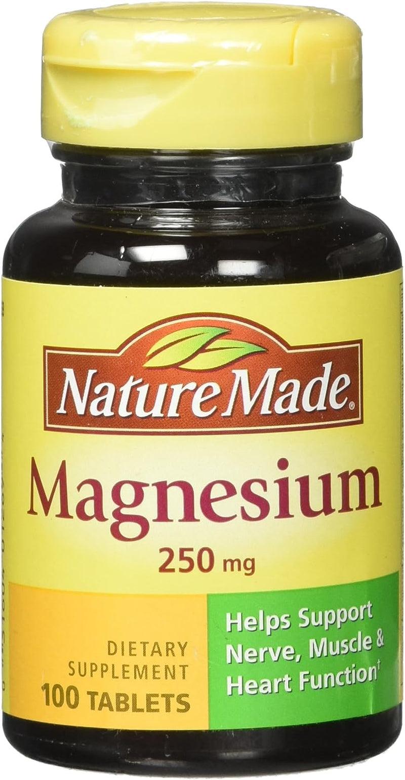 Nature Made Magnesium Oxide 250 Mg, Dietary Supplement for Muscle, Heart, Bone and Nerve Health Support, 200 Tablets, 200 Day Supply - Supply Center USA